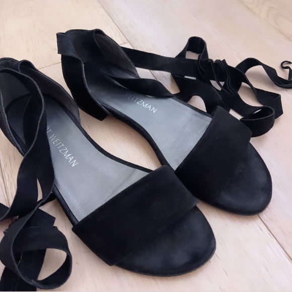 Stuart Weitzman Corbata Suede Sandals - Picture 2 of 4